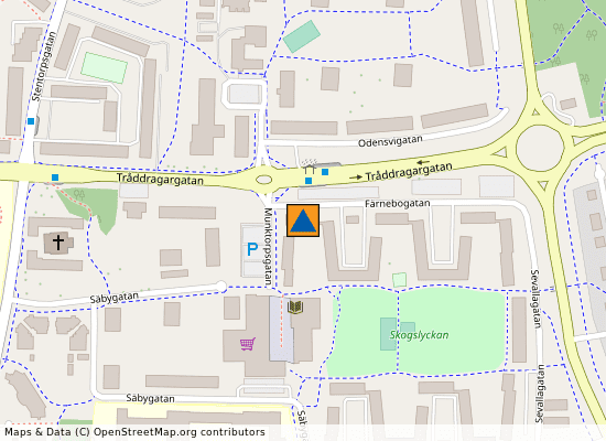 Trädkronan 1 på kartan